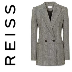 Reiss Taite Herringbone Blazer- size 2
